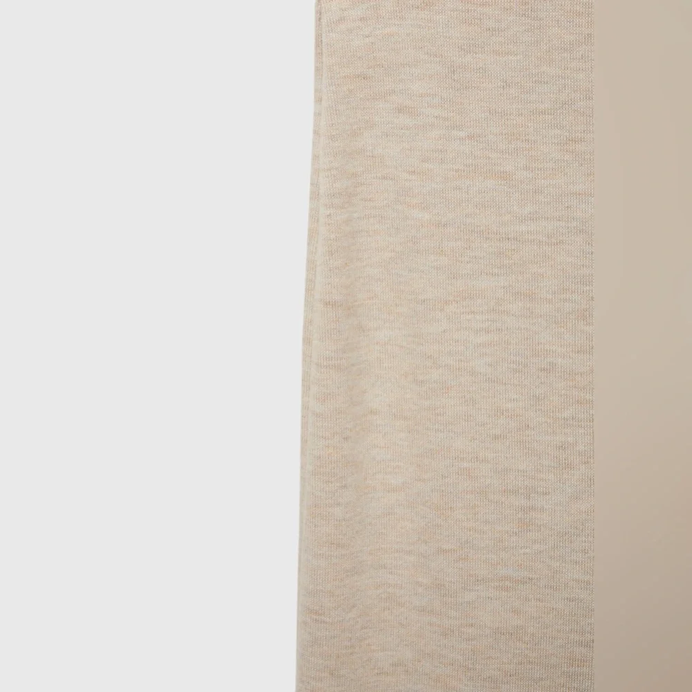 Mango MNG - light beige cream wool blend pants